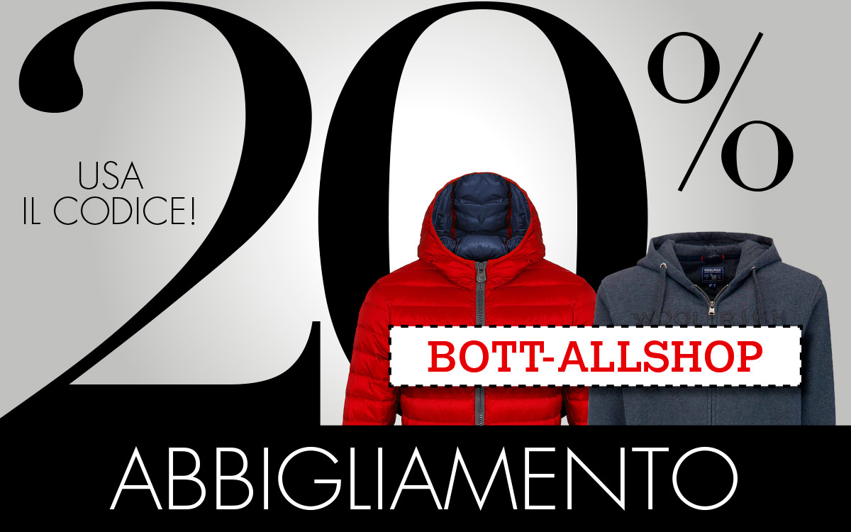 bott-allshop sconto del 20% sull'abbigliamento