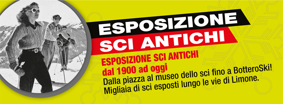 esposizione sci antichi a limone piemonte