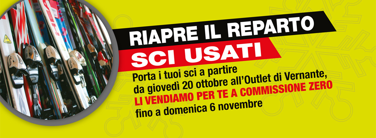 riapertura reparto sci usati outlet botteroski vernante novembre 2016