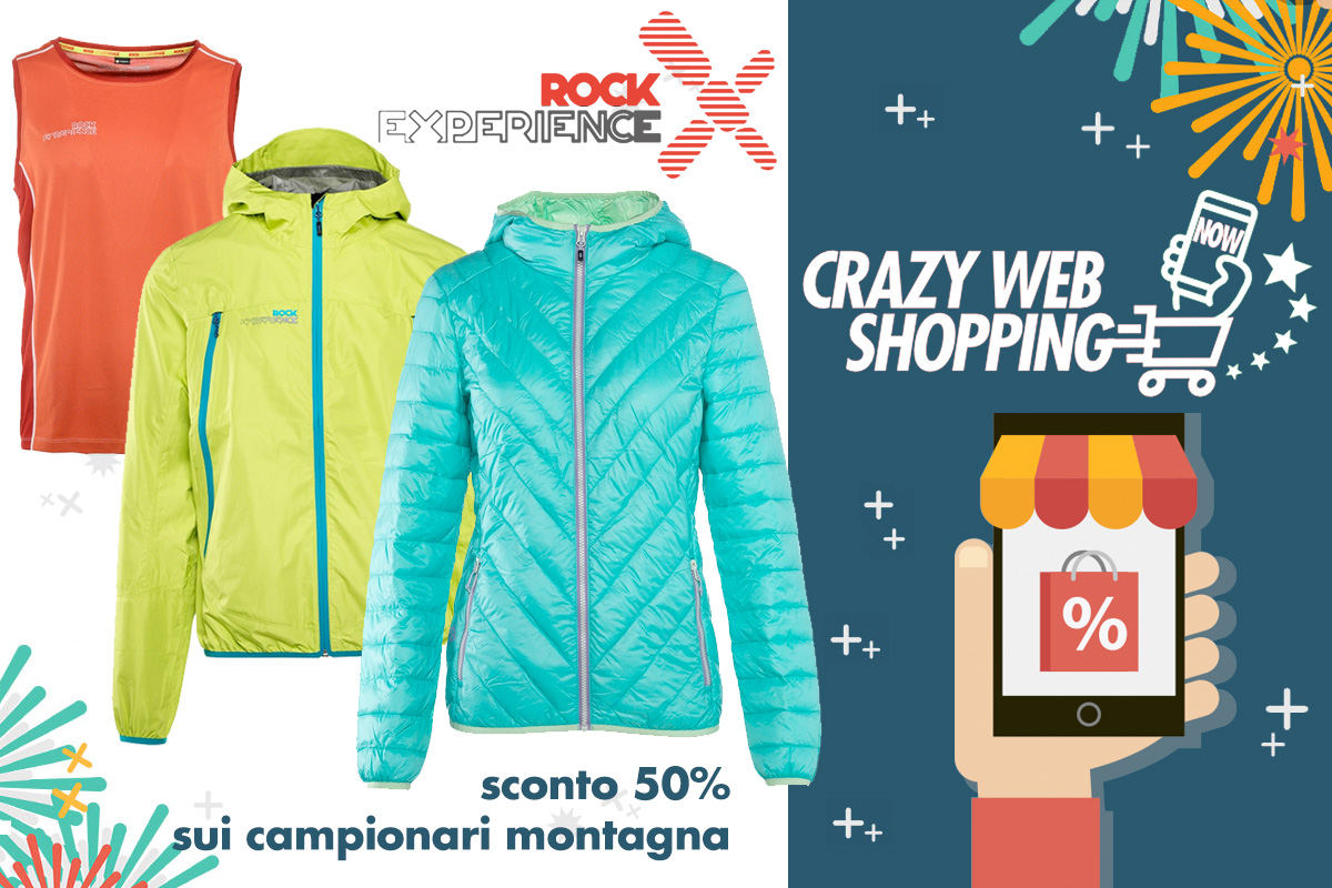 crazy web shopping banner rock experience