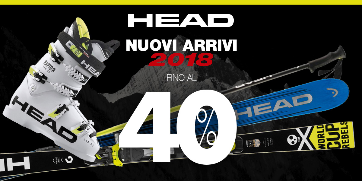 head nuovi arrivi inverno 2018 sconto 40%