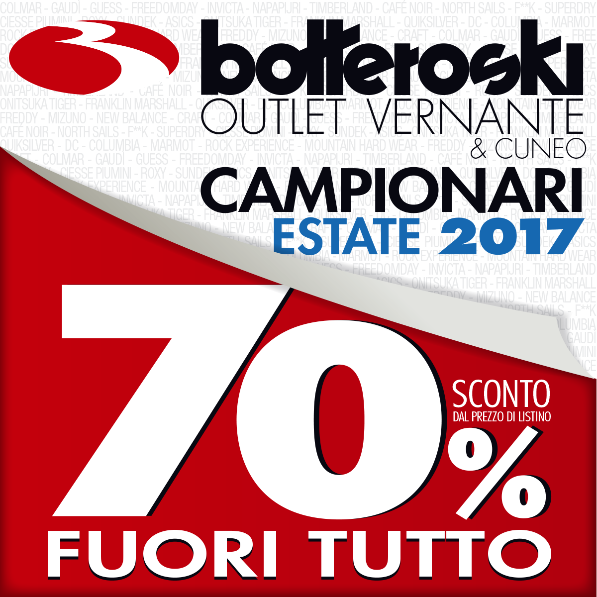 sconto 70 outlet botteroski vernante e cuneo