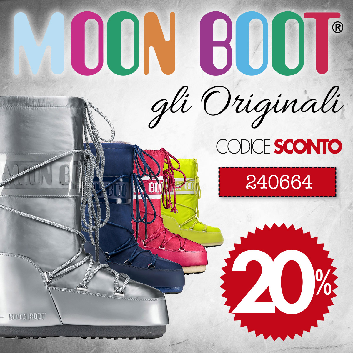 sconto 20 doposci Moon Boot