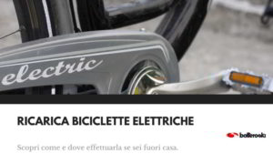 Ricarica bici elettriche fuori casa.