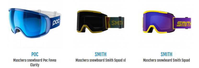 consigli maschere da snowboard