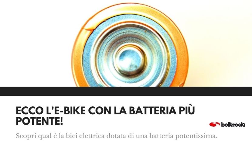 Ecco la e-bike con la batteria più potente.