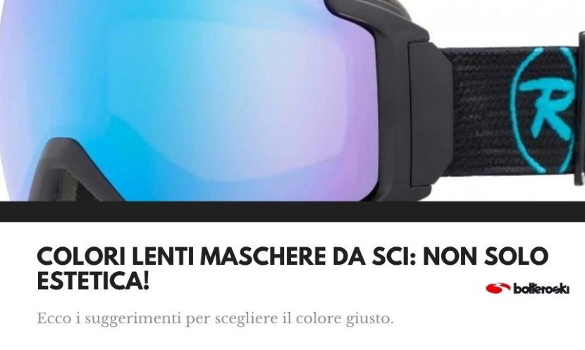 Colori lenti maschere da sci scelta e caratteristiche