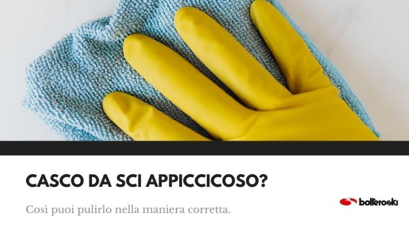 Casco da sci appiccicoso come pulirlo nella maniera corretta.