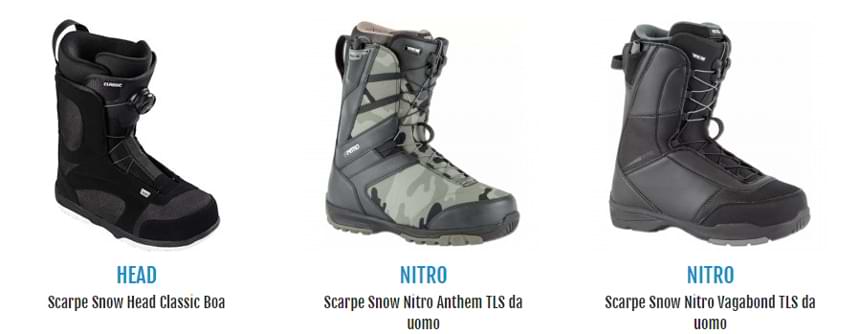 Scarpe da snowboard sul catalogo Botteroski